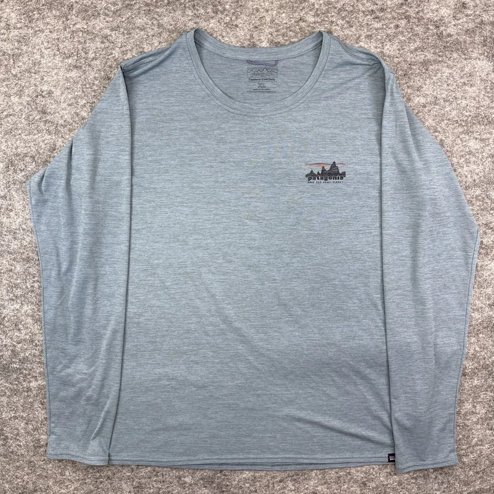 Patagonia capilene cool daily shirt women's XL blue active performance hike camp - Picture 3 of 10